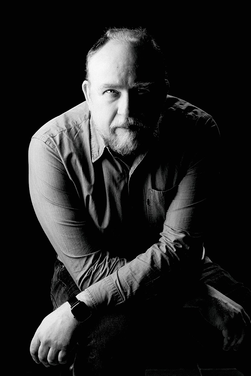 Retrato en blanco y negro de José Antonio Verde