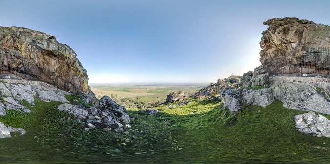 Panorámica esférica de la Peña del Águila en Magacela, Badajoz